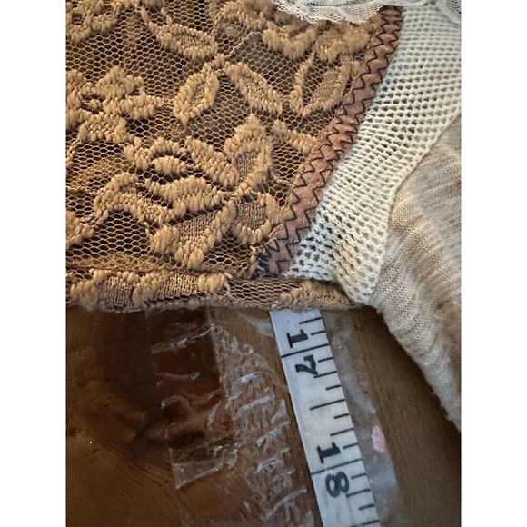 Buckle Sheer Lace Top Womens XS Y2K‎ 90s Embroidered Floral Lace 3/4 Sleeve Boho - Picture 5 of 9